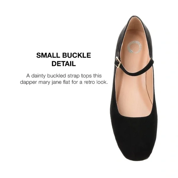 Journee Collection Womens Carrie Buckle Square Toe Mary Jane Flats - Picture 3 of 9